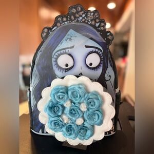 Loungefly Tim Burtons The Corpse Bride 👰 Emily Bouquet Hard Tag Backpack NWT